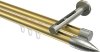 10213946-XX3839 Innenlauf Gardinenstange Messing-Optik / Edelstahl-Optik 20 mm Ø 2-läufig SITENO - Samanto