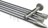 10213947-XX1239 Innenlauf Gardinenstange Aluminium / Metall 20 mm Ø 3-läufig SITENO - Samanto Chrom / Edelstahl-Optik