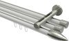 10213947-XX3239 Innenlauf Gardinenstange Aluminium / Metall 20 mm Ø 3-läufig SITENO - Samanto Weiß / Edelstahl-Optik