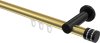 10214111-XX3829 Innenlauf Gardinenstange Aluminium / Metall 20 mm Ø PLATON - Estana Messing-Optik / Schwarz