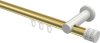 10214111-XX3832 Innenlauf Gardinenstange Aluminium / Metall 20 mm Ø PLATON - Estana Messing-Optik / Weiß