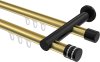 10214112-103829 Innenlauf Gardinenstange Aluminium / Metall 20 mm Ø 2-läufig PLATON - Estana Messing-Optik / Schwarz