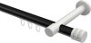 10214125-102932 Innenlauf Gardinenstange Aluminium / Metall 20 mm Ø PRESTIGE - Estana Schwarz / Weiß