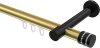 10214125-XX3829 Innenlauf Gardinenstange Aluminium / Metall 20 mm Ø PRESTIGE - Estana Messing-Optik / Schwarz