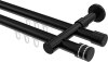 10214126-1029 Innenlauf Gardinenstange Aluminium / Metall 20 mm Ø 2-läufig PRESTIGE - Estana Schwarz