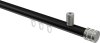 10214134-XX2939 Innenlauf Gardinenstange Aluminium / Metall 20 mm Ø SONIUS - Estana Schwarz / Edelstahl-Optik