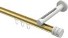 10214145-XX3832 Innenlauf Gardinenstange Aluminium / Metall 20 mm Ø SITENO - Estana Messing-Optik / Weiß