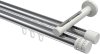 10214146-XX1232 Innenlauf Gardinenstange Aluminium / Metall 20 mm Ø 2-läufig SITENO - Estana Chrom / Weiß