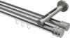 10214146-XX1239 Innenlauf Gardinenstange Aluminium / Metall 20 mm Ø 2-läufig SITENO - Estana Chrom / Edelstahl-Optik
