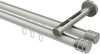 10214146-XX3239 Innenlauf Gardinenstange Aluminium / Metall 20 mm Ø 2-läufig SITENO - Estana Weiß / Edelstahl-Optik