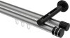 10214146-XX3329 Innenlauf Gardinenstange Aluminium / Metall 20 mm Ø 2-läufig SITENO - Estana Silbergrau / Schwarz