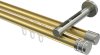 10214146-XX3839 Innenlauf Gardinenstange Messing-Optik / Edelstahl-Optik 20 mm Ø 2-läufig SITENO - Estana