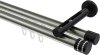 10214146-XX3929 Innenlauf Gardinenstange Aluminium / Metall 20 mm Ø 2-läufig SITENO - Estana Edelstahl-Optik / Schwarz