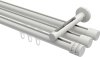 10214147-XX32 Innenlauf Gardinenstange Aluminium / Metall 20 mm Ø 3-läufig SITENO - Estana Weiß