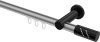 10214211-103329 Innenlauf Gardinenstange Aluminium / Metall 20 mm Ø PLATON - Zoena Silbergrau / Schwarz