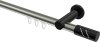 10214211-103929 Innenlauf Gardinenstange Aluminium / Metall 20 mm Ø PLATON - Zoena Edelstahl-Optik / Schwarz