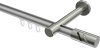 10214225-103339 Innenlauf Gardinenstange Aluminium / Metall 20 mm Ø PRESTIGE - Zoena Silbergrau / Edelstahl-Optik