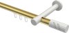 10214225-XX3832 Innenlauf Gardinenstange Aluminium / Metall 20 mm Ø PRESTIGE - Zoena Messing-Optik / Weiß
