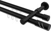 10214226-1029 Innenlauf Gardinenstange Aluminium / Metall 20 mm Ø 2-läufig PRESTIGE - Zoena Schwarz