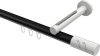 10214245-XX2932 Innenlauf Gardinenstange Aluminium / Metall 20 mm Ø SITENO - Zoena Schwarz / Weiß