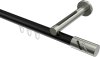 10214245-102939 Innenlauf Gardinenstange Aluminium / Metall 20 mm Ø SITENO - Zoena Schwarz / Edelstahl-Optik