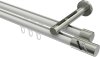 10214246-XX3239 Innenlauf Gardinenstange Aluminium / Metall 20 mm Ø 2-läufig SITENO - Zoena Weiß / Edelstahl-Optik