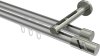 10214246-XX3339 Innenlauf Gardinenstange Aluminium / Metall 20 mm Ø 2-läufig SITENO - Zoena Silbergrau / Edelstahl-Optik