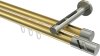 10214246-XX3839 Innenlauf Gardinenstange Messing-Optik / Edelstahl-Optik 20 mm Ø 2-läufig SITENO - Zoena