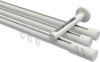 10214247-XX32 Innenlauf Gardinenstange Aluminium / Metall 20 mm Ø 3-läufig SITENO - Zoena Weiß
