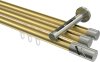 10214247-XX3839 Innenlauf Gardinenstange Messing-Optik / Edelstahl-Optik 20 mm Ø 3-läufig SITENO - Zoena