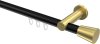 10214611-XX2938 Innenlauf Gardinenstange Aluminium / Metall 20 mm Ø PLATON - Sitra Schwarz / Messing-Optik