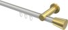 10214611-XX3238 Innenlauf Gardinenstange Aluminium / Metall 20 mm Ø PLATON - Sitra Weiß / Messing-Optik