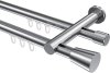 10214612-1012 Innenlauf Gardinenstange Aluminium / Metall 20 mm Ø 2-läufig PLATON - Sitra Chrom