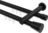 10214612-1029 Innenlauf Gardinenstange Aluminium / Metall 20 mm Ø 2-läufig PLATON - Sitra Schwarz