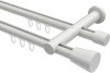 10214612-1032 Innenlauf Gardinenstange Aluminium / Metall 20 mm Ø 2-läufig PLATON - Sitra Weiß