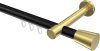 10214625-XX2938 Innenlauf Gardinenstange Aluminium / Metall 20 mm Ø PRESTIGE - Sitra Schwarz / Messing-Optik