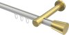 10214625-XX3238 Innenlauf Gardinenstange Aluminium / Metall 20 mm Ø PRESTIGE - Sitra Weiß / Messing-Optik