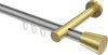 10214625-XX3338 Innenlauf Gardinenstange Aluminium / Metall 20 mm Ø PRESTIGE - Sitra Silbergrau / Messing-Optik