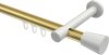 10214625-XX3832 Innenlauf Gardinenstange Aluminium / Metall 20 mm Ø PRESTIGE - Sitra Messing-Optik / Weiß
