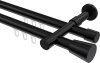 10214626-1029 Innenlauf Gardinenstange Aluminium / Metall 20 mm Ø 2-läufig PRESTIGE - Sitra Schwarz