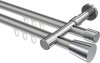 10214626-XX3312 Innenlauf Gardinenstange Aluminium / Metall 20 mm Ø 2-läufig PRESTIGE - Sitra Silbergrau / Chrom