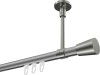 10214633-XX3339 Innenlauf Gardinenstange Aluminium / Metall 20 mm Ø SONETTE - Sitra Silbergrau / Edelstahl-Optik