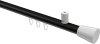10214634-XX2932 Innenlauf Gardinenstange Aluminium / Metall 20 mm Ø SONIUS - Sitra Schwarz / Weiß