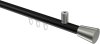 10214634-XX2939 Innenlauf Gardinenstange Aluminium / Metall 20 mm Ø SONIUS - Sitra Schwarz / Edelstahl-Optik