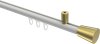 10214634-XX3238 Innenlauf Gardinenstange Aluminium / Metall 20 mm Ø SONIUS - Sitra Weiß / Messing-Optik