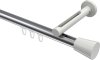 10214645-XX1232 Innenlauf Gardinenstange Aluminium / Metall 20 mm Ø SITENO - Sitra Chrom / Weiß