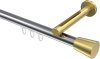 10214645-XX1238 Innenlauf Gardinenstange Aluminium / Metall 20 mm Ø SITENO - Sitra Chrom / Messing-Optik