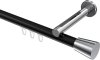 10214645-XX2912 Innenlauf Gardinenstange Aluminium / Metall 20 mm Ø SITENO - Sitra Schwarz / Chrom