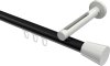 10214645-XX2932 Innenlauf Gardinenstange Aluminium / Metall 20 mm Ø SITENO - Sitra Schwarz / Weiß