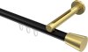10214645-XX2938 Innenlauf Gardinenstange Aluminium / Metall 20 mm Ø SITENO - Sitra Schwarz / Messing-Optik